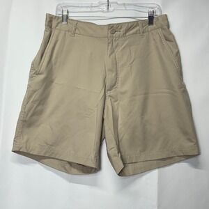 Columbia Mens 36W Beige Casual Active Outdoor Golf Shorts‎ Elastic Waist